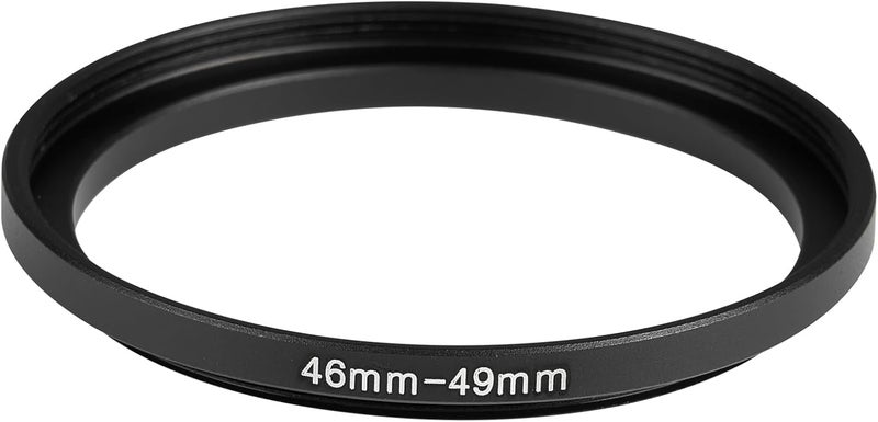 JOYTOLIN 46-49mm Metal Step-Up Ring Adapter Compatible with Mirrorless Cameras DSLR Lens, UV CPL ND Filter Thread Converter, Black - Image 2
